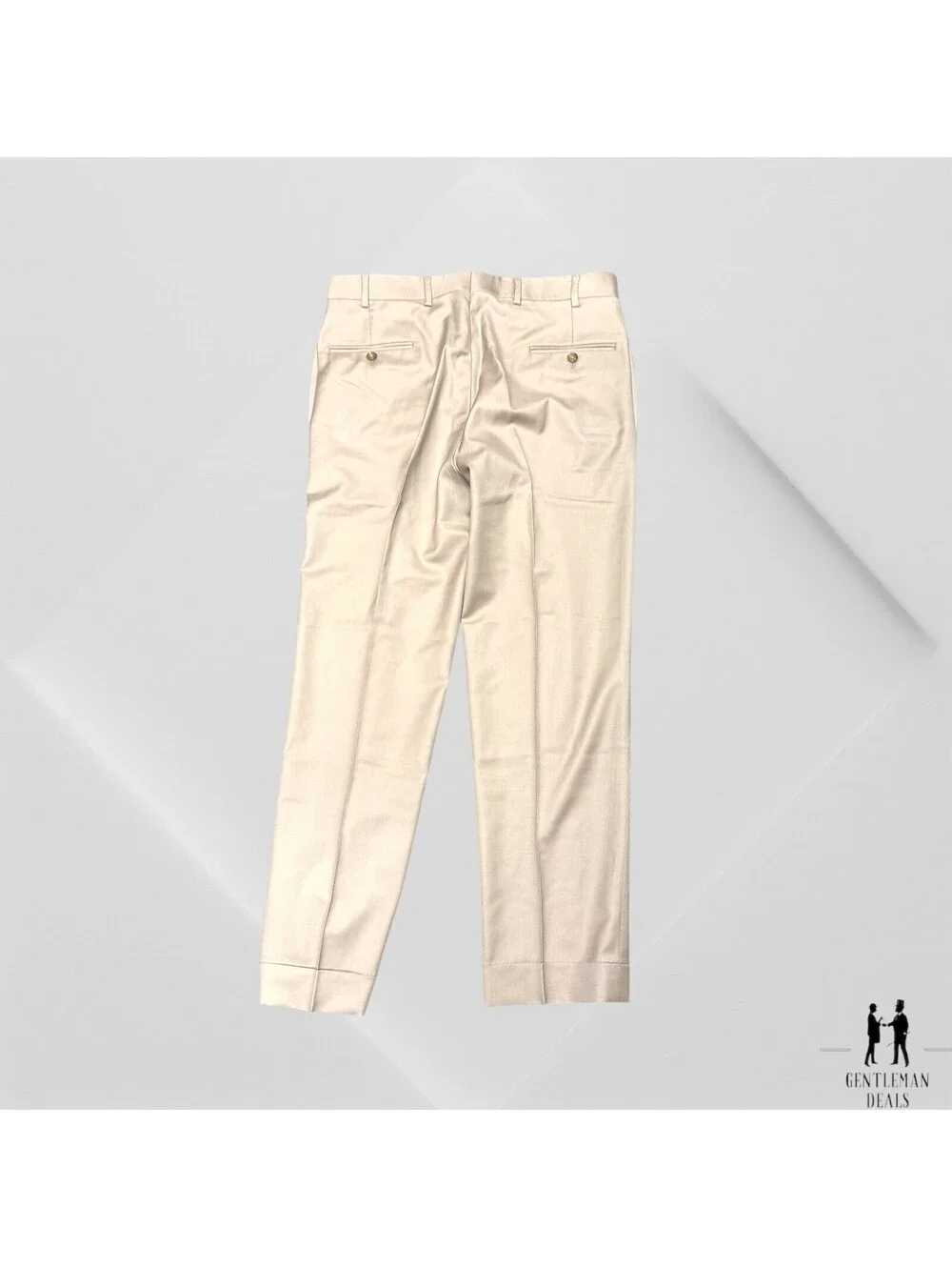 Southwick Clothes Dress Pants Men 34 (33x29) Tan 110s Wool Cuffed Beige